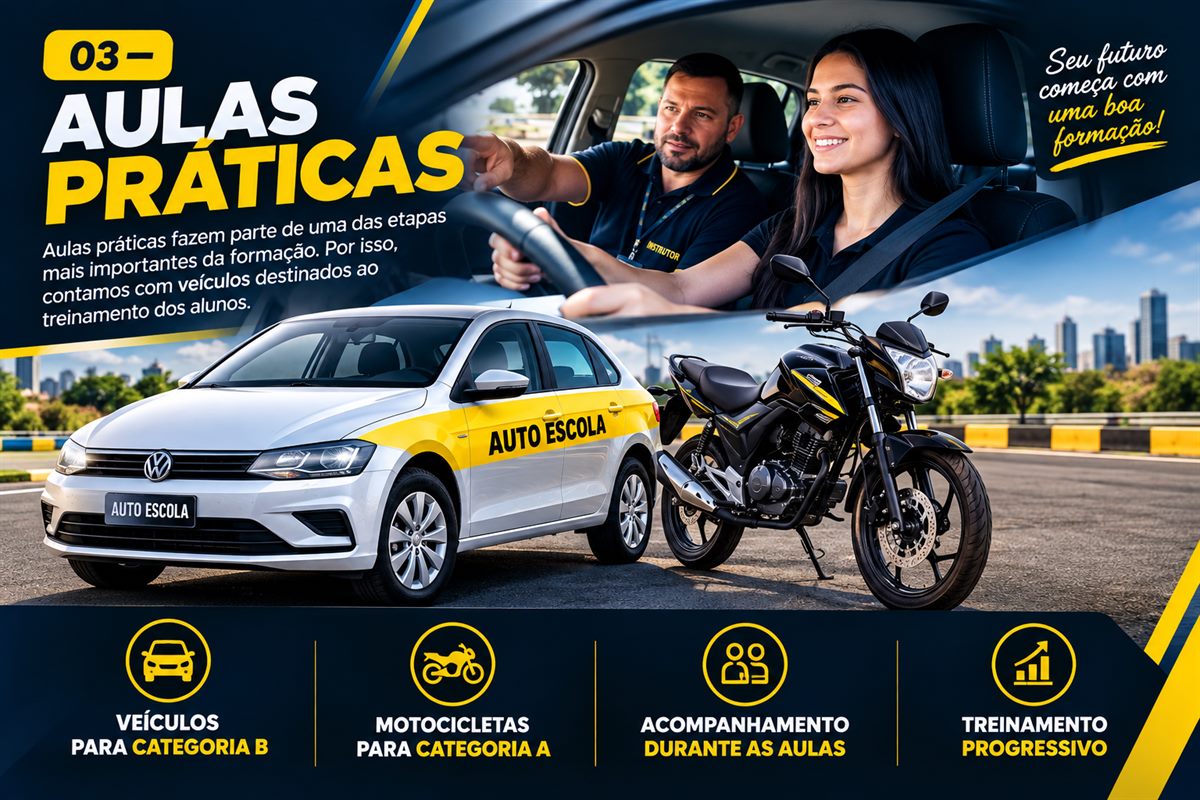 Veículo da Auto Escola Renova usado nas aulas práticas